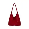Bolso de Hombro de Lana Estilo Coreano Ins Retro con Estrellas para Mujer, Nuevo Bolso Grande de Gran Capacidad, Bolso de Mano Versátil de Nicho