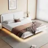 Cama de Hierro Moderna Simple Doble de 1.8m con Marco de Acero Cama Individual Económica de 1.5m Cama Flotante con Acolchado Suave