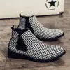 Botas Martin para Hombre, Botas de Cuero de Moda Estilo Coreano, Botas Chelsea Británicas, Botines Cortos para Hombre con Punta Elevadores de Altura, Zapatos Casuales de Caña Alta