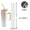 Pajita de Vidrio Transparente Resistente al Calor Extra Larga de 30 cm para Vaso Stanley Ice King de Grado Alimenticio para Mujeres Embarazadas Curva y Recta Universal