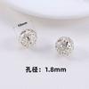 Accesorios de Joyería Micro Plata Espaciador de Circonita Pulsera DIY Hecha a Mano Collar Cuentas Rueda Anillo para Correr Flor Carrito Pequeño Cintura Hombre