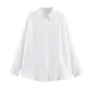 Aliexpress Cross-Border Primavera 2026 Nova Camisa Feminina Solta Casual de Linho com Renda Solta 2474734