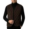 Chaleco de Pana para Hombre Invierno Mediana Edad Plus Terciopelo Engrosado Forro de Lana de Cordero Ropa de Papá Cuello en V Chaleco de Algodón Hombre
