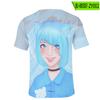 Camiseta de mujer de manga corta con cuello redondo y estampado informal de estilo coreano de verano de Ao chan Riman, nueva, transfronteriza, venta al por mayor.