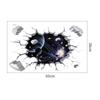 Shang Yi imitação 3D buraco adesivos de parede espaçonave planeta buraco negro fundo criativo adesivos de parede decorativos adesivos de chão