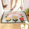 Planta en Maceta de Flores Alfombrilla Absorbente para Piso de Baño Alfombra Imitación Cachemir Baño Inodoro Alfombrilla Antideslizante Felpudo para Puerta de Baño