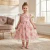 Vestidos Feitos Sob Medida para Meninas, Vestidos Estilosos de Princesa, Vestidos para Daminhas de Honra, Vestidos para Anfitriãs, Vestidos para Apresentação de Piano de Meninas, Vestidos Infantis de Tule
