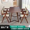 Mesa de Comedor Nórdica de Madera Maciza para Hogar Apartamento Pequeño Mesa de Comedor Larga Mesa Redonda para Bocadillos de Té de Leche Mesa Larga Mesa de Negociación Creativa y Sillas