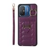 Funda para teléfono móvil con hebilla de anillo y tarjetero para Redmi Note 12, compatible con Redmi Note 11 Pro y cordón cruzado.