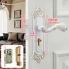 Cerradura de Puerta de Dormitorio Estilo Europeo Cerradura de Puerta Interior Sin Taladro Cerradura de Puerta Doméstica Puerta de Madera Manija de Puerta Universal Reemplazo de Cerradura de Puerta Vieja
