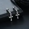 Brincos de Argola Cruzados Onda Transfronteiriça Europeus e Americanos para Homens, Tarraxas de Orelha da Moda para Commuters para Mulheres, Acessórios de Alto Padrão Simples e Luxuosos