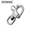 Gancho giratorio de acero inoxidable con resorte gancho universal gancho en forma de D equipaje caravana Yate Accesorios de ferretería marina gancho grillete