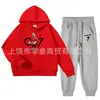 Conjunto de Dos Piezas de Sudadera con Capucha y Pantalones de Chándal de Algodón, Estilo Americano Moderno para Niños Mayores, Ropa Holgada para Primavera y Otoño