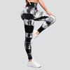 Pantalones ajustados deportivos de cintura alta con efecto tie-dye, color melocotón, sin costuras, con exterior de jacquard, para correr, fitness y yoga.
