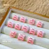 Linda Mezcla Mini Gato KT Castor Dibujos Animados Joyería para Uñas Cara de Bebé Resina Estéreo Decoración de Uñas Pequeños Accesorios