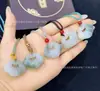Jade Natural Tianshan Forma de Gota de Agua Wushi Pai Flor Flotante Colgante de Jade Joyería Collar Más Vendido Transmisión en Vivo Venta Directa de Fábrica