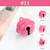 Metal Pintado Color Macaron Pequenos Sinos Chaveiro DIY Boneca Pingente Pet Acessórios Multi-Tamanho Atacado