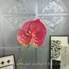 Simulación 3D palma roja palma blanca palma verde palma en polvo material para arreglos florales de boda tacto goma suave decoración suave para el hogar flor falsa