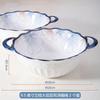 Olla Sopa Hogar Orquídea Marrón Flor Grande 9.5 Pulgadas Oreja Flotante Tazón Sopa Tazón Sopa Binaural Liquidación Olla Cocina Celebridad de Internet
