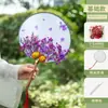 Regalo Personalizado para el Festival de Medio Otoño: Kit de Materiales DIY para Abanico de Flores Secas, Abanico de Flores Eternas Estilo Antiguo, Abanico Hecho a Mano para Actividades de Team Building