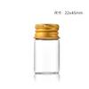 Tapa de Aluminio de 22 mm Botella de Tubo de Vidrio de Borosilicato Alto Sellado a Rosca Transparente Botella de Dulces Botella Cápsula Botellita de Medicina de Pequeña Capacidad