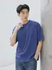 Camiseta de algodón puro de manga corta para hombre estilo vintage, corte holgado europeo y americano, adecuada para adolescentes, Amazon transfronterizo, 180G, marca americana de moda, venta al por mayor
