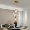 Moderno Simples Leve Luxo Restaurante Criativo Corredor de Cristal Escada Duplex Lustre de Cobre Puro Modelo Casa Escritório de Vendas