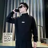 Sudadera de media cremallera para hombre para primavera y otoño, Camiseta pesada, Top elegante de manga larga, Chaqueta casual para hombre de marca nueva y moderna