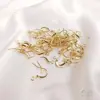Ala Color-Preservante Oro Claro 14K Oro Real 18K Gancho Plano para Oreja Pendientes DIY Joyería Gancho para Oreja Accesorios Hechos a Mano Material