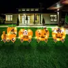 Estacas de chão de abóbora de Halloween mais vendidas internacionalmente com rostos de fantasmas, esqueletos, fantasmas, gatos pretos e trenzinhos para decoração de quintal ao ar livre