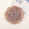 Nuevo hilo de seda flor multicapa borde quemado tela malla flor hilo flor diy hecho a mano todo a juego pasador accesorios para el cabello accesorios para la ropa venta al por mayor