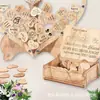 Artesanato em Madeira Transfronteiriço Enfeites de Mesa Placa de Assinatura de Casamento em Formato de Coração Mesa de Casamento Enfeites de Decoração de Casamento Livro de Convidados