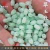 Yulong Jade Jade Jade Jade frijol verde cuentas de arroz verde hierba cuentas ovaladas diy joyería con cuentas
