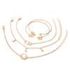 Europa e Estados Unidos novo bracelete simples feminino personalidade anel de galho diamante pulseira de flecha pulseira de quatro peças atacado