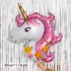 Globo Grande de Herradura de Un Cuerno Mediano Unicornio de Herradura Arcoíris Papel de Aluminio Suministros para Decoración de Sala de Bodas Fiesta de Cumpleaños