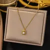 Colar Laço Colar de Pérolas de Alta Qualidade Aço Titânio Estilo Ins Versátil Cor Livre Corrente Clavicular Luz Luxo