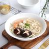 Cuenco de cerámica blanca pura de 6, 7 y 8, 9 pulgadas, para ensalada, arroz, verduras, sopa y fideos, apto para microondas.