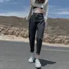 Jeans Harlan para Mujer Talla Pequeña Otoño e Invierno Sal Sueltos Talla Grande Rectos Largo al Tobillo Cintura Alta Pantalones Tipo Rábano