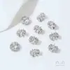 Cuentas Espaciadoras de Zirconia con Forma de Copo de Nieve y Cuentas de Barril con Recubrimiento de Platino de Cobre de Larga Conservación de Color Colgante Passepartout Accesorios de Joyería para Bricolaje