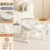 Taburete con Ruedas Giratorias para Abrir Paquetes, Taburete Bajo con Ruedas, Silla Estilo Crema, Taburete Pequeño para el Hogar para Limpiar Pisos, Acabado de Costuras y Organización de Artículos, Taburete Redondo