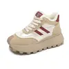 HL871-2 Zapatos de Felpa con Suela Gruesa de Argán para Mujer 2026 Nuevo Estilo de Invierno Hace que los Pies Parezcan Más Pequeños Zapatos Casuales Deportivos de Algodón Zapatos de Mujer