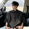 Camisa de Manga Corta de Color Sólido tipo Lino para Hombre, Camisa de Algodón y Lino Delgada y Transpirable de Verano, Chaqueta Casual Nueva 2026