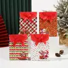Bolsa de Tela Navideña, Bolsa de Regalo, Bolsa de Caramelo de Dibujos Animados, Bolsa de Regalo de Muñeco de Nieve y Reno, Bolsa de Regalo de Papel Blanco para Nochebuena