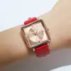 Reloj Cuadrado GEDI para Mujer Reloj Trendy para Estudiante Moda Correa de Cuero Impermeable Reloj Casual para Mujer Esfera Grande Reloj de Pulsera de Cuarzo
