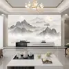 Parede de fundo de TV da sala de estar papel de parede minimalista moderno de alce 8b parede de fundo de TV estilo chinês novo parede de fundo de paisagem