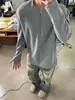 Sudadera de gofre con media cremallera para hombre, Camiseta casual versátil de manga larga, Camiseta básica holgada de cuello redondo