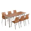 Conjuntos de mesa e cadeira para refeições, projetados especificamente para refeitórios escolares, restaurantes, lojas de bubble tea e estabelecimentos de fast-food; conjuntos de mesa e cadeiras de jantar simples, de qualidade comercial