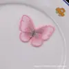 5.5cm Borboleta Bordada 3D Renda DIY Artesanal Estilo Coreano Presilha de Cabelo Acessório Material para Roupa Decoração
