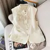 Nuevo estilo chino plisado textura retro estilo nacional top mujer primavera estilo chino cuello alto línea dorada jacquard chaleco apilado