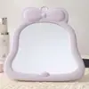 Espejo de Maquillaje Creativo con Forma de Lazo para Uso Doméstico, Espejo de Tocador de Alta Definición para Estudiantes, Espejo de Plástico Plegable para Dormitorio, Espejo de Plástico para Niñas Hermosas